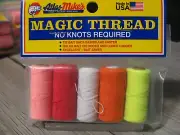 5 Assorted Atlas Mike's 100' Magic Thread Rolls - Spawn Net Tying Egg Sac Bait