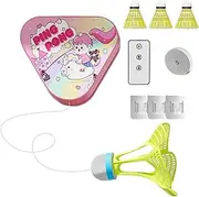 Badminton Training Equipment, Badminton Training Set, Complete Badminton Training Set with Indoor Balls - Single Player Trainer, Electric Automatic Rebound with Luminous Ball for Park, Game