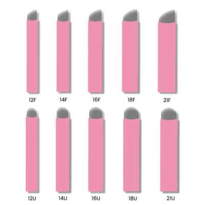 Nano Microblading Needles 0.15MM Tattoo Blades Nanoneedles For 3D Strokes 50PCS