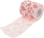 Healvian Floral Decor Paper Towels Roll Rose Flower Pattern Bulk Toilet Paper Rolls for Festive Bathroom Dec