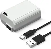 K&F Concept NP-FW50 Battery with Type-C Fast Charging for Sony ZV-E10, Alpha 7, A7, A7II, A7RII, A7SII, A7S, A7S2, A7R, A7R2, A5000, A6400, A6500, A6300, A6000, NEX-3, NEX-5, 1100mAh