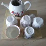 CASTELBAJAC Teapot and Cup Set of 5 with Box