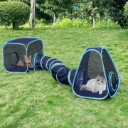 Outdoor Cat Enclosures, Cat Tunnels Tents Cubes for Indoor Cats with Play Bal...