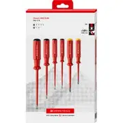 PB SWISS 3xsl, 3xph, Softgrip Vde Slim Screwdriver Set - 6 Piece PB 5542.SL CBB