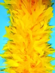 Yellow Chandelle 80 Gram Feather Boas 2-Yards for Halloween & Costumes