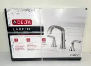 Delta Larkin Two-Handle Wide Spread Bathroom Faucet Polished Chrome 35890LF New