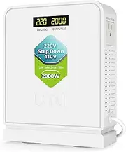 UMI 2000W Step Down Voltage 220v to 110v Converter, Heavy Duty Power Converter, Power Transformer with Auto Mode for Large Capacity Equipment, Step Down 220v to 110v - US to Europe Voltage Converter