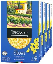 Tuscanini Authentic Italian Elbow Macaroni Pasta 16oz 4 Pack Made with Premiu...
