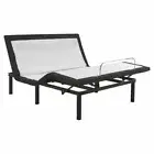 Pemberly Row Metal Model P Adjustable Queen Bed Base in Black