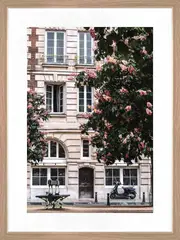 Peaceful Parisian Artwork Framed W Glass Front 60x80cm