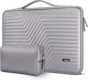 DOMISO 17 inch Laptop Sleeve with Handle Shockproof Waterproof EVA Protective Case for 17.3" MSI GS73VR Stealth Pro/HP Envy 17/LG Gram 17"/Dell/ROG Strix GL702VS,Silver