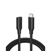 UGREEN UG-10387 5A - USB 3.2 Gen2 USB-C Male to USB-C Female Extension Cable - 1m - Black [UG-10387]