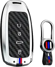 ontto luminous car key cover fit for Chery Tiggo 8 Pro Tiggo 8plus New 5 Plus 7pro Omoda 5 Metal Smart Shell case key holder keyring keychain auto styling Accessories 4 buttons Silver A