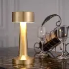 Led Cordless Touch Sensor Table Lamp Rechargeable Dimmable Bar Lights Gold AUS .