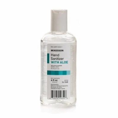 Hand Sanitizer with Aloe McKesson 4 oz. Ethyl Alcohol Gel Bottle Count of 24