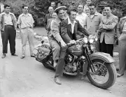 Lew Jenkins Motorcycle Riding 1941 Old Boxing Photo