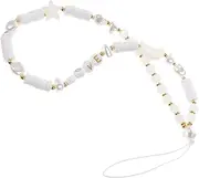 BEBEMOKO Moon Star Beaded Phone Wrist Strap Decorative Pearl Phone Lanyard for Smartphones Cameras and Accessories Easy to Install Stylish Present for Women
