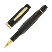 Scribo Feel Fountain Pen in Sassi Neri Ebonite, 18kt Fine Nib - NEW in Box