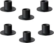 6PCS Black Candlestick Holders,Metal Circle Candle Stand, Taper Candle Holders for Table Centerpiece, Festive Christmas Mantel Decoration for Tables Living Room Home Decor Wedding