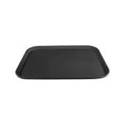 Non-Slip Tray Black Plastic Rectangle 350x450mm Bar Glass Drink Waiters Trays