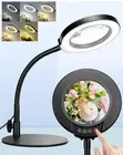 Magnifying Glass with Light and Stand, Hands Free Magnifying Lamp, 5 Color Mo...