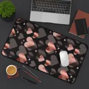 Hearts Custom Desk Mat Mouse Pad Large 12" by 22"