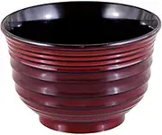 [TA] Heat Resistant Hot Spring Soup Bowl, Tamai Black | Soup Bowl [4.4 x 2.8 inches (11.1 x 7.1 cm) (390cc)]