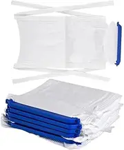 Vakly Refillable Ice Bags with Clamp Closure [Pack of 5] Large, 6-1/2 x 14 – Reusable Easy Filling Hospital Icepack with Soft Outer Covering and Leak Resistant Inner Layer + First Aid Kit Guide (5)