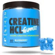 CREATINE HCL GUMMIES 1000MG/SERVE CREATINE GUMMY SUPPLEMENT BLUEBERRY