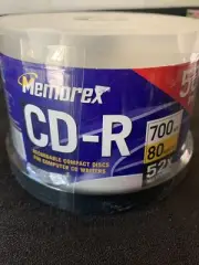 MEMOREX Music CD-R 50 PK pack Spindle 52X 700MB 80min Blank CD New Sealed