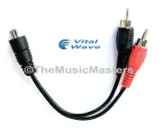 Car Home Audio RCA "Y" Cable Adapter Splitter 1 Female to 2 Male Plugs VWLTW