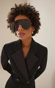 [Bottega Veneta] Ribbon Mask-Frame Acetate Sunglasses