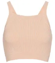 [Live The Process] Live The Process Ribbed-knit crop top AU 12 pink