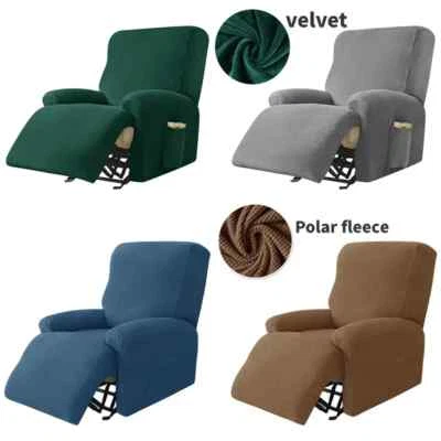 Stretch Velvet Recliner Sofa Cover Armchair Covers Non Slip Sofa Slipcovers