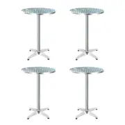 Portable Outdoor Aluminum Bar Table - Set of 4