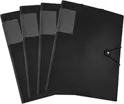 Candcamp 4 Pcs A4 Display Folders 160 Pockets Display Book Presentation Project Folder with Plastic Sleeves and Safety Rope for Individuals,School,Offices