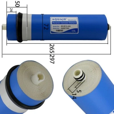 New Reverse Osmosis Commercial RO Membrane 200 GPD, JB-2812-200