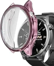 smaate Compatible with TOZO S5 1.43” Round Smartwatch, TPU Cases with Screen Protector, 9H