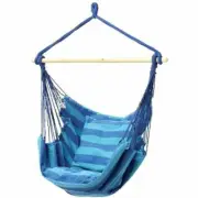 Deluxe Cotton Rope Hammock Chair Outdoor Swing Seat Hanging Patio Garden Camping