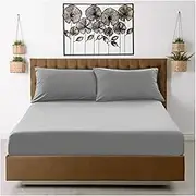 Fitted Sheet Single Bed - Grey Bedding Sheet - Plain Dyed Microfiber Bedsheets (11796015)
