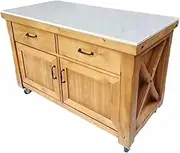 Kitchen Island Freestanding Mobile Island Table with Cabinet Door Dining Side Cabinet Kitchen Operation Table Cooking Table Household Use Mobile Kitchen Storage Islands