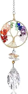 ANAGOO Tree of Life Sun Catchers Crystal Suncatchers for Windows Sun Catchers with Crystals Prism Suncatchers for Windows Crystal Prism Suncatcher Gold