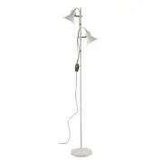 Coventry White Twin Head Reading Floor Lamp