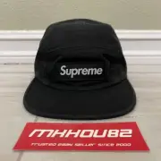 New Supreme Camo Camp Cap Hat Box Logo 5-Panel Black SS18 Spring Summer 2018