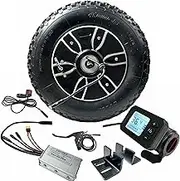 Wheelbarrow Electric Motor Kit 400-8inch Tire Hauling Garden 5km/h-7km/h Speed 36V230W 97N.M Torque Reverse Function Single Wheel Disc Brake for Utility Cart