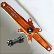 Bike Crankset, MTB Crank Arm Set 170mm 175mm 104BCD Hollow Integrated Mountain Bike Crankset Aluminum Alloy Bicyle Cranks with Bottom Bracket