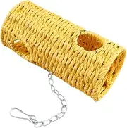 Birdhouses for Outdoors | Natural Hangable Hammock Swing Nest for Bird,Woven Hangable Habitats Tunnel Accessories Toys for Parrot Cockatiel Lovebird Finch Conure Hamster