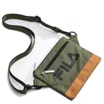 FILA CROSSBODY BAG 綠 駝色 基本款 斜挎包 方包 男女 (布魯克林) BMT9008DG