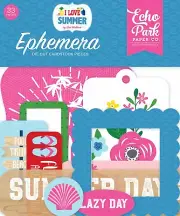 1 Pack of Echo Park Paper I LOVE SUMMER Ephemera Pieces (SU178024)