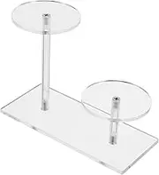 FIXOSHEE 1 Set Clear Acrylic Multi Tiered Display Stand for Perfume and Desserts Portable Storage Rack for Home Party Use Efficient Space Organizer with Pristine Presentation